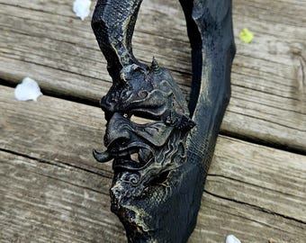 Samurai Yumi Bow – Oni Mask, Custom Recurve Archery, LARP Cosplay