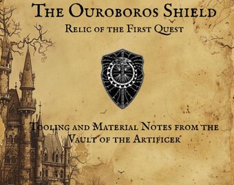 Leather Shield Pattern – Ouroboros SVG Template, LARP Cosplay (Digital Download)