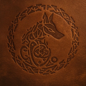 Celtic Wolf Stamp, Leather Work,Hand Tooled, Custom Leather