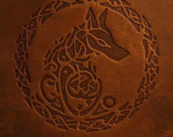 Keltischer Wolf Stempel, Lederarbeit,Hand punziert, Benutzerdefiniertes Leder