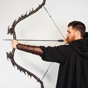 Custom Dragon Recurve Bow -  Functional Archery Masterpiece - Medieval Heirloom Bow - Personalized Draw Weight and Design