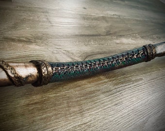 Handcrafted Hunting Recurve Bow – Leather Spiral Wrap, Custom Archery