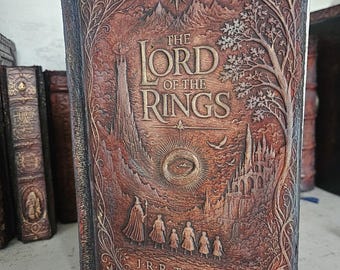 The Lord of the Rings  Leather Rebound Book Set | Custom Tolkien Rebinding  | Personalized Rebound Heirloom Books