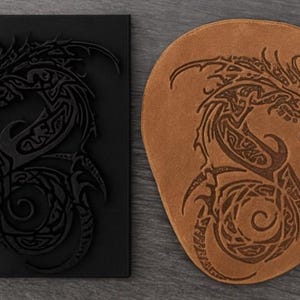 Dragon Leather Stamp – Fantasy Embossing Tool for Leather, Ceramic Stamp, Clay Stamp, Skinfell Stamp