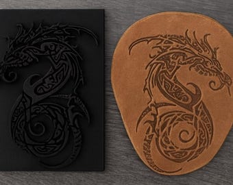 Dragon Leather Stamp – Fantasy Embossing Tool for Leather, Ceramic Stamp, Clay Stamp, Skinfell Stamp