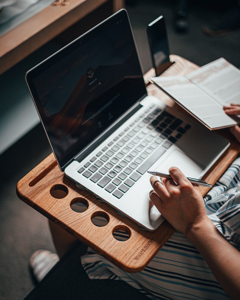 Lap desk Wood Desk Organizer Laptop Organizer Tablet Etsy