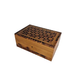 Handcrafted Thuya Wood Jewelry Box with Lock