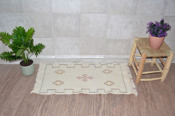 White Moroccan Rug Sabra Rug White Rug Moroccan Style Rug Cactus Rug Kitchen Moroccan Carpet Bedroom Rugs Boho Moroccan Rug