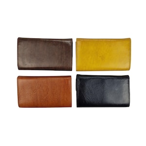 Portefeuille en cuir pour femme