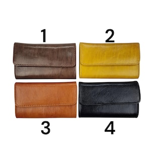 Womens Leather Wallet, Handmade Womens Clutch, Genuine Leather Long Purse, Christmas Gift