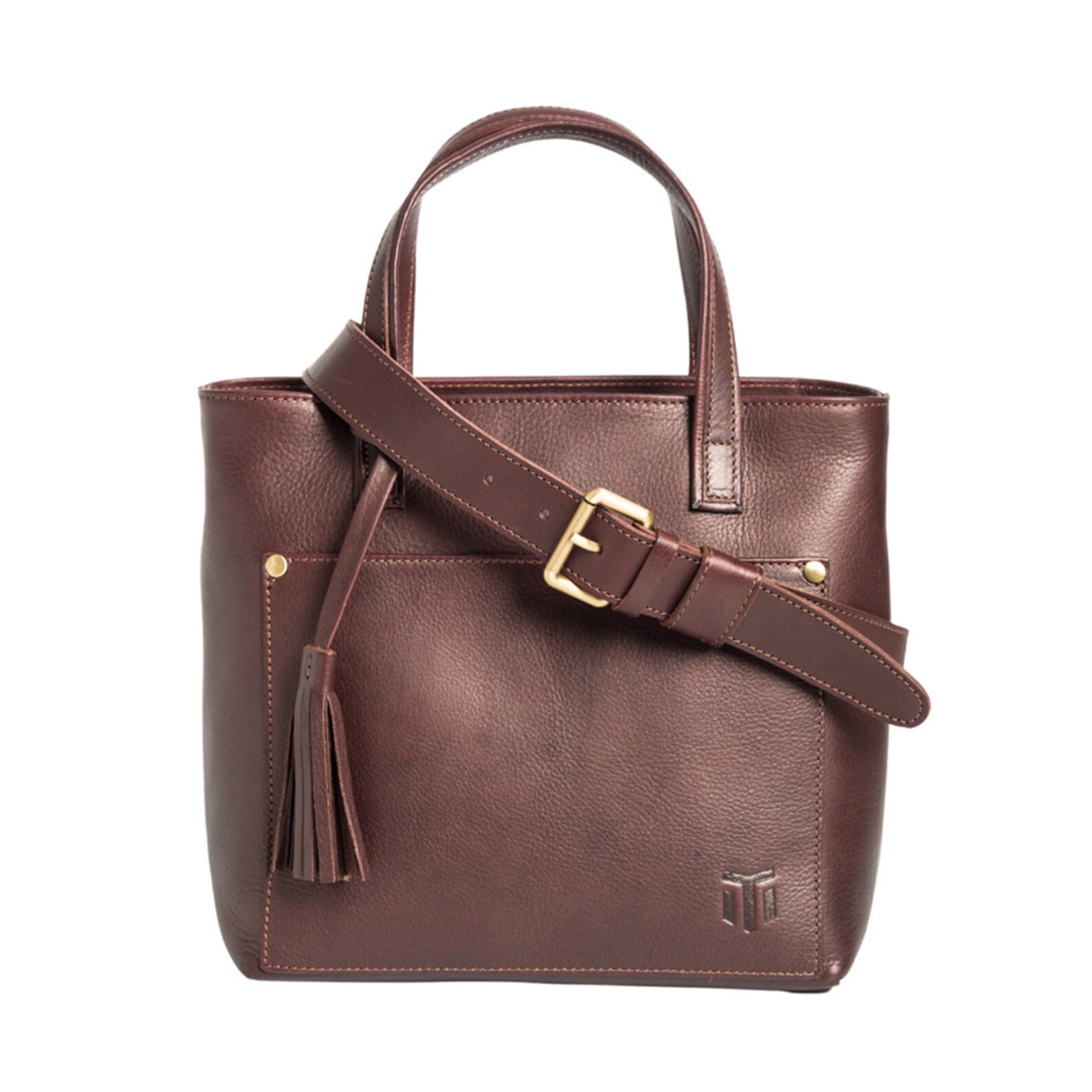 Small Leather Crossbody Bag in Chocolate Brown Leather With Etsy