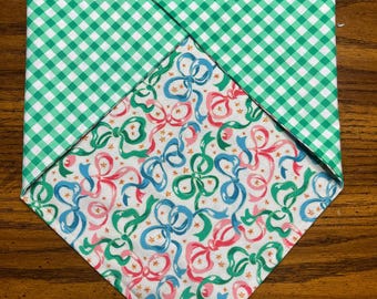 Bows - Tie On or Over the Collar Bandanas, Bowties & Sailor Bows for Dogs, Cats, Pets - Girly Girl, Sparkles, Blue, Pink, Green, Plaid