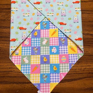 Patchwork Easter - Tie On or Over the Collar Bandanas, Bowties & Sailor Bows for Dogs, Cats, Pets - Easter, Spring, Chickens, Eggs, Colorful