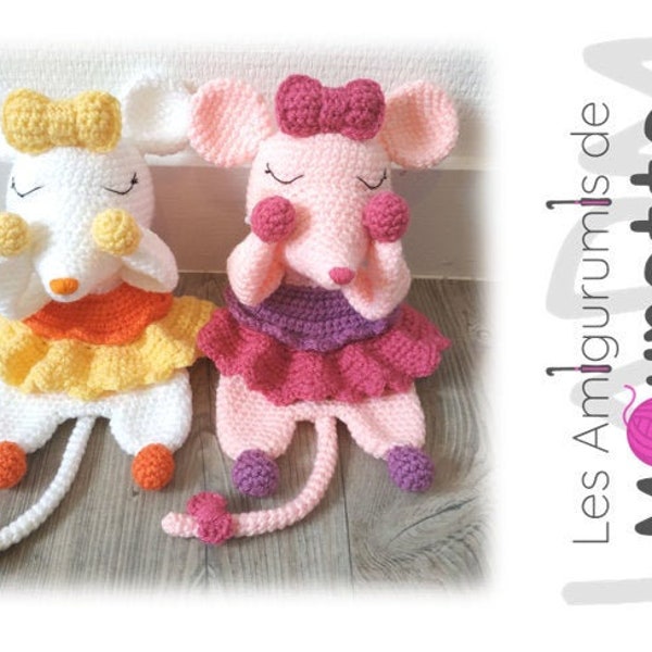 Tutoriel/Patron crochet Doudou Souris PDF FR