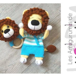 Tutorial/Crochet pattern Doudou and lion rattle PDF FR