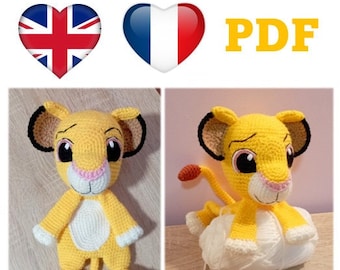 Tutorial/Crochet Pattern Flat Simba Doudou PDF LADM