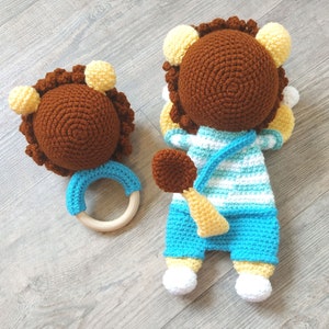 Tutorial/Crochet pattern Doudou and lion rattle PDF FR image 4