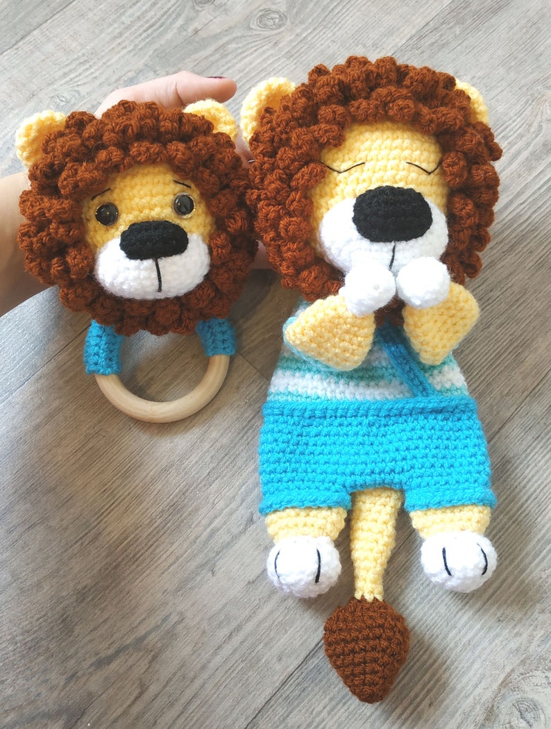 Tutorial/Crochet pattern Doudou and lion rattle PDF FR image 2