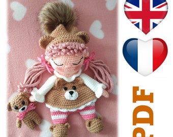 Tutorial / Pattern cuddly toy teddy bear doll PDF LADM