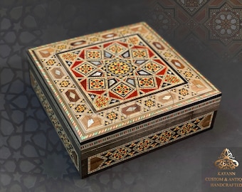 Jewelry box Memorabilia box HANDMADE KHATAM BOX Keepsake box