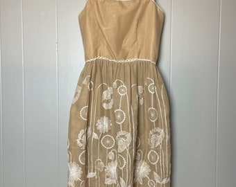Vintage Victor Costa Ltd Embroidered Dress