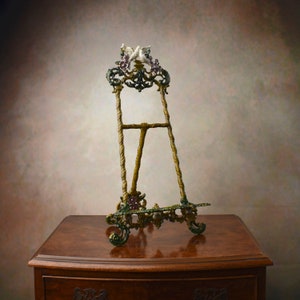 Art Nouveau Cast Iron Easel, Wedding Menu Display Stand, Elegant Vintage Decoration