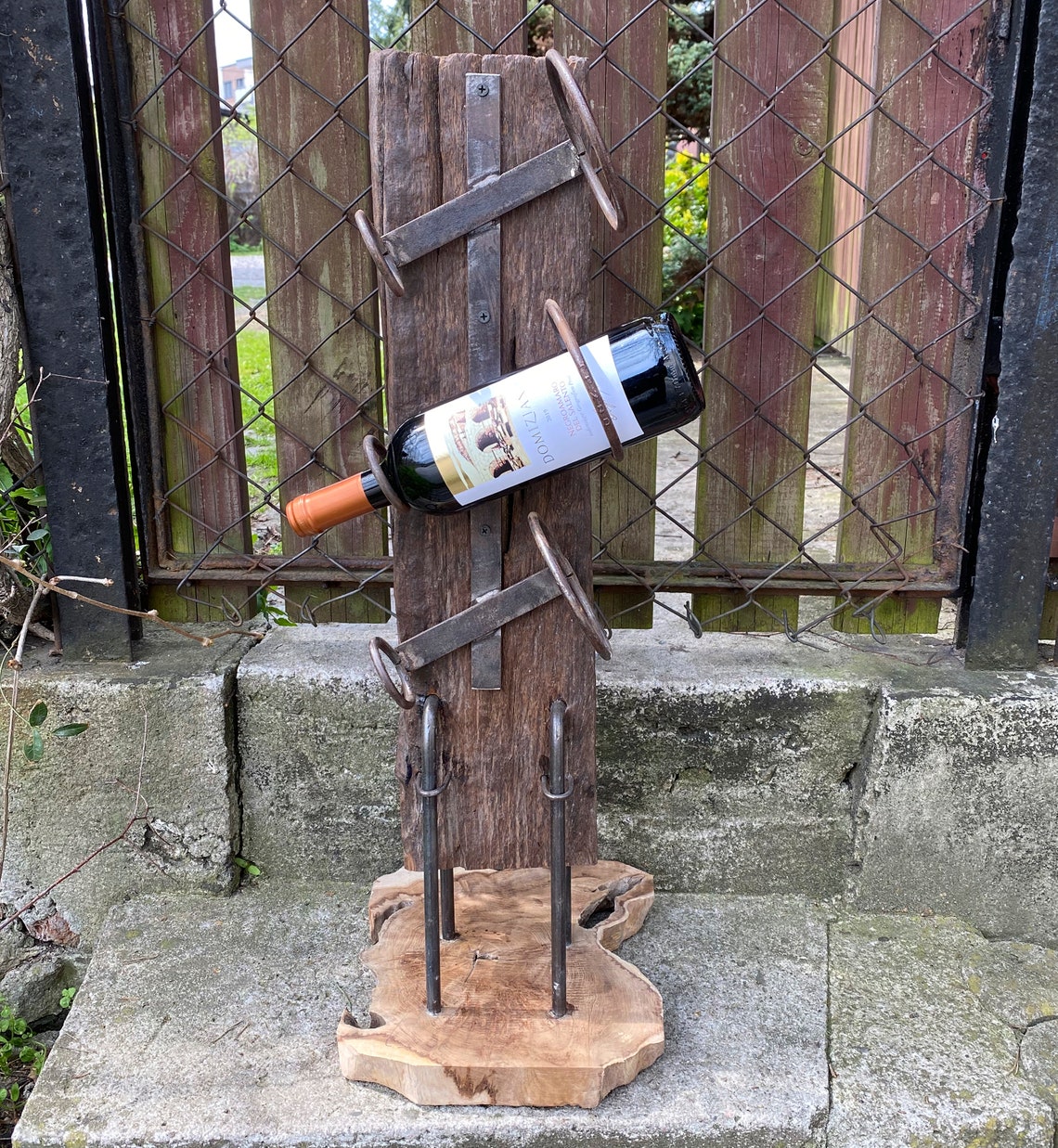 Wine Bottle Stand Bottle Holder Metal Stand for Alcohol Etsy