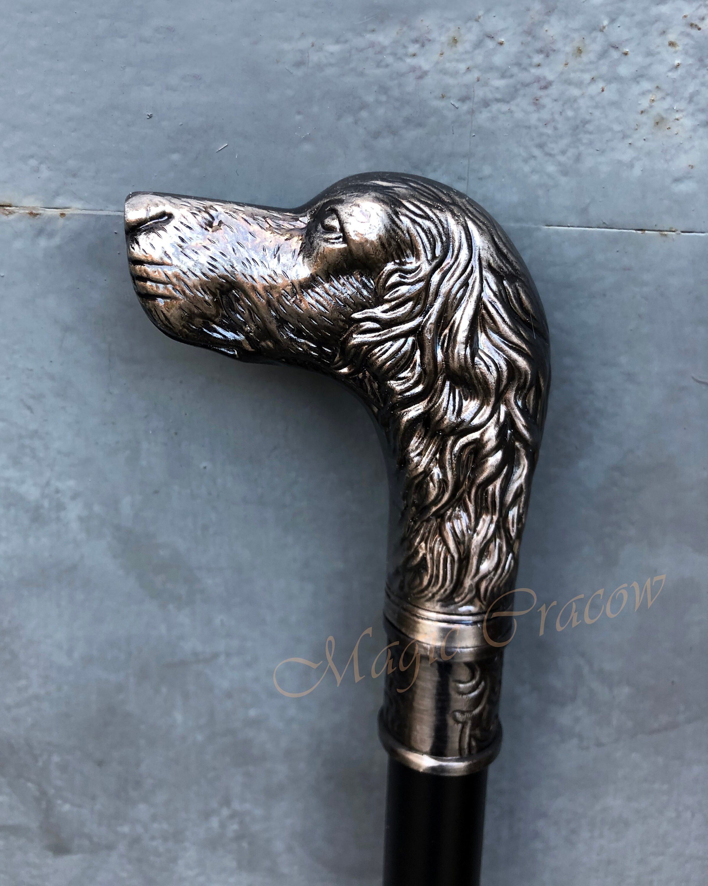 Walking Stick Cane Dog Head Handle Hunting Dog Etsy