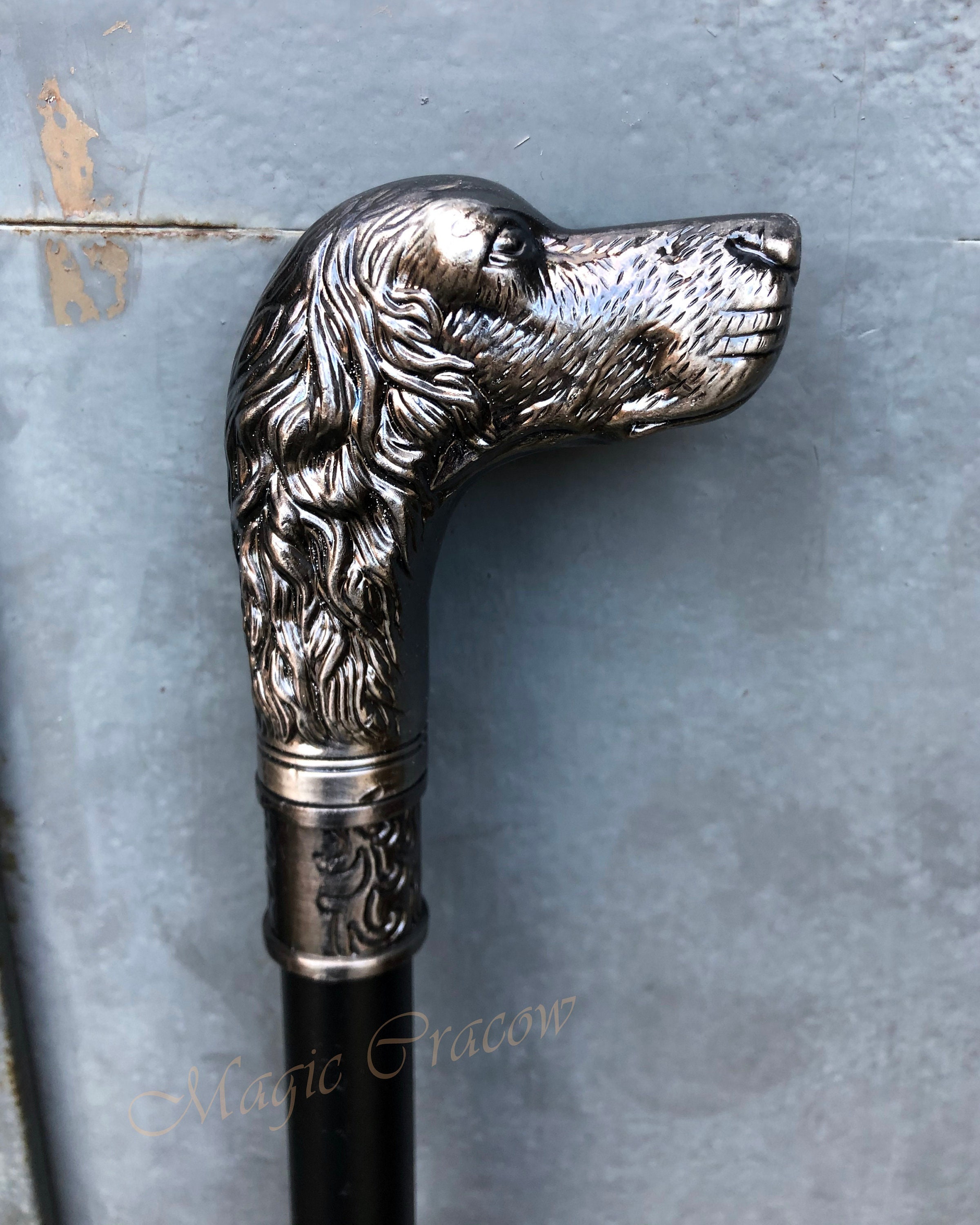 Walking Stick Cane Dog Head Handle Hunting Dog Etsy