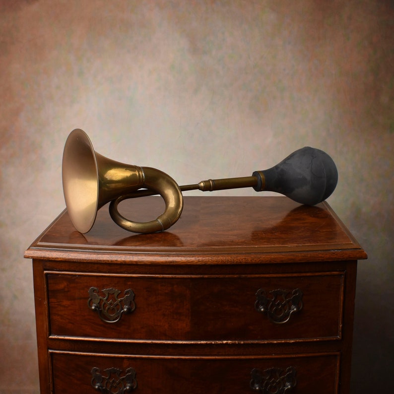 Large Brass Taxi Horn, Old School Horn, Vintage Taxi Horn, Antique Home