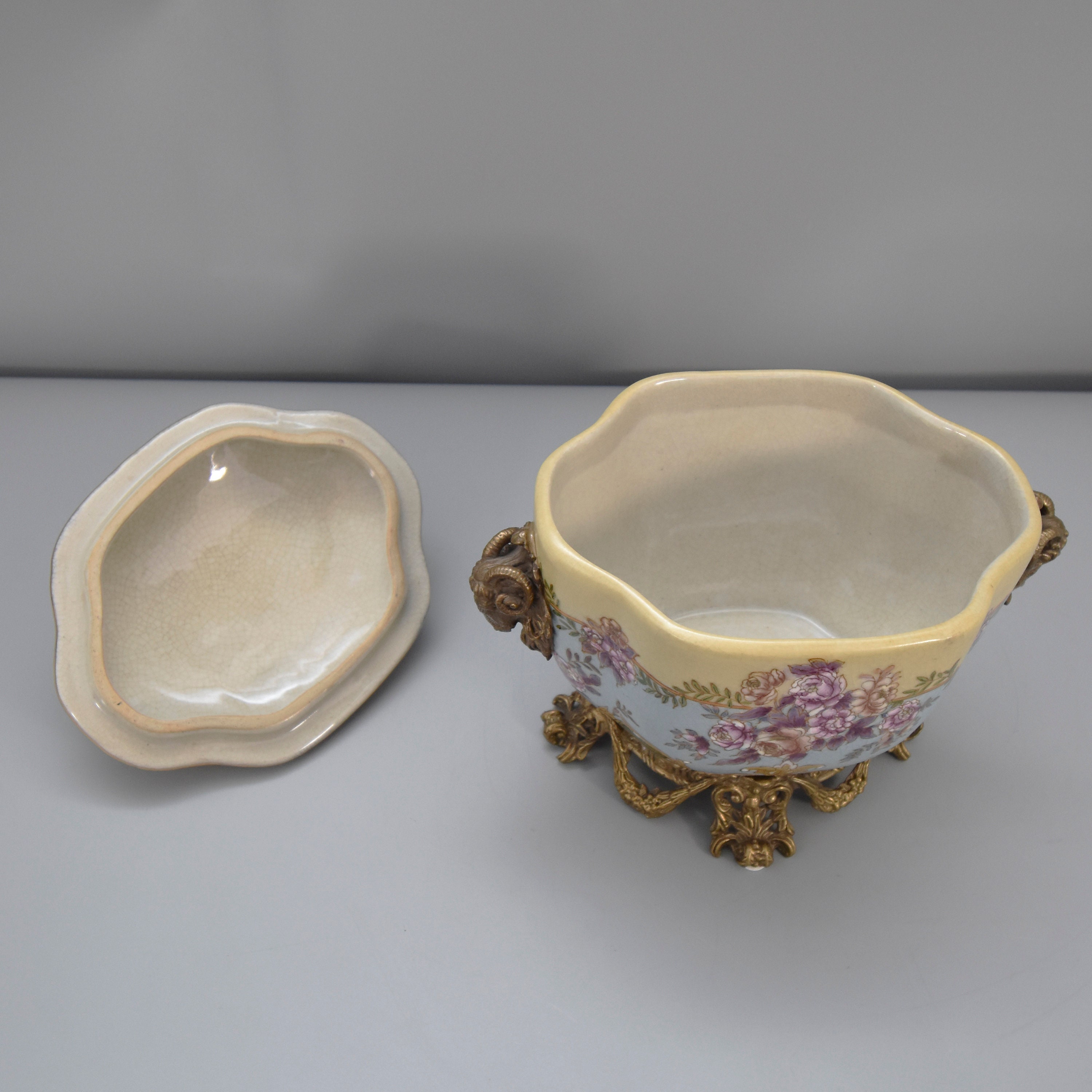 Porcelain Box With Lid Bronze Mounted Richly Decorated Etsy Canada