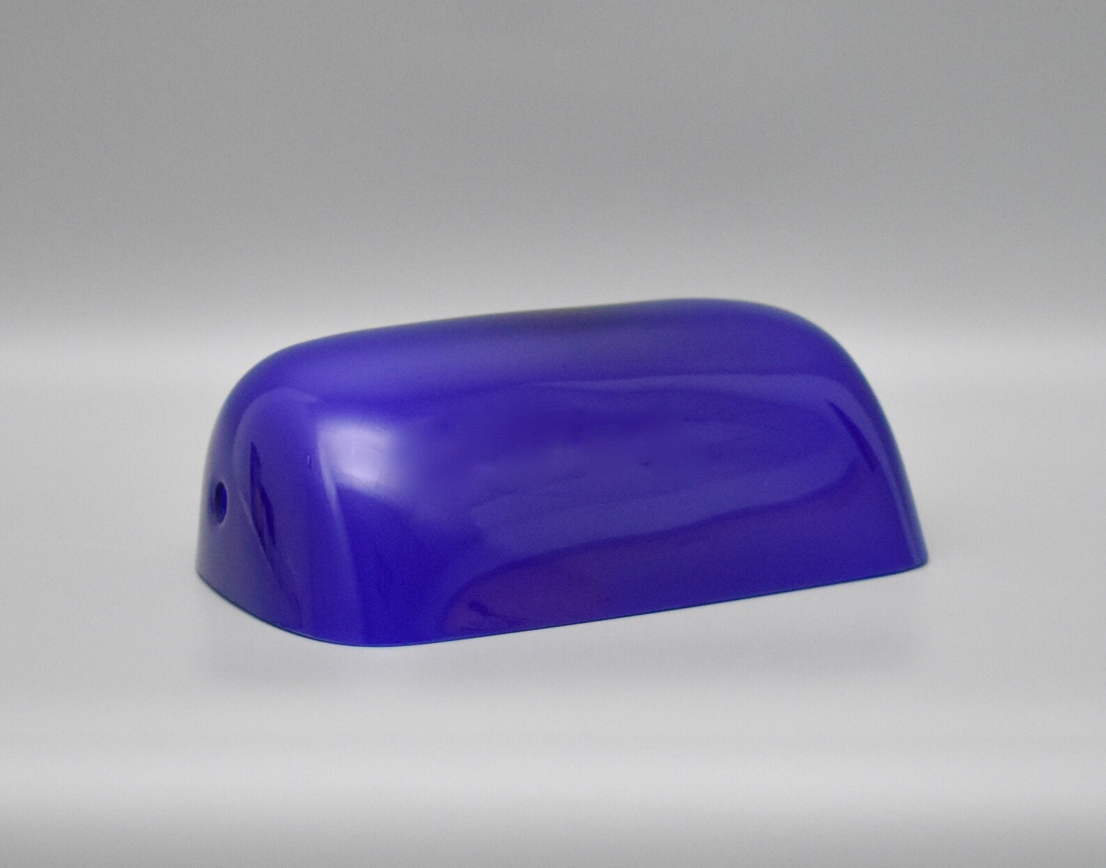 Navy Blue Glass Lamp Shade for Banker Style Lamp Ultramarine Etsy