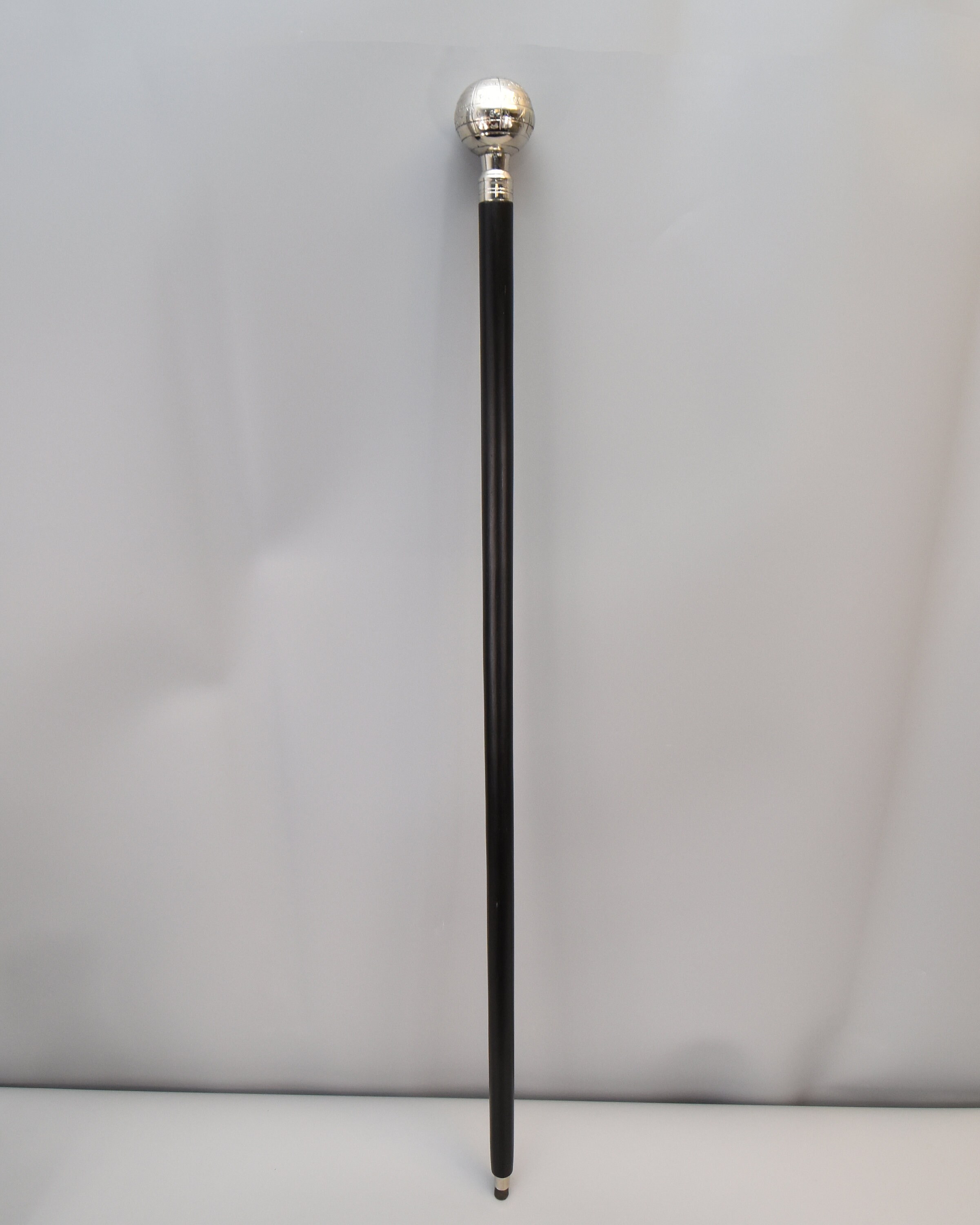 Wooden Walking Stick With Globe Cane Terrestrial Globe Etsy