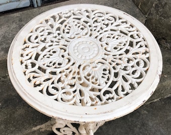 Garden Table, Reach Lacy Decorated, Plant Table, Coffee Table, Shabby Chic White