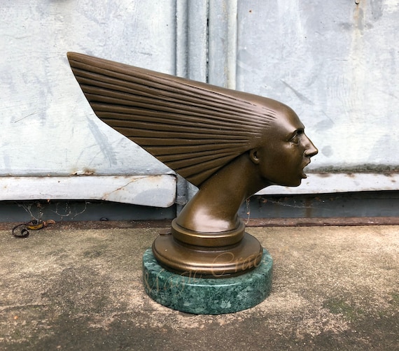 melk wit Pittig zuur Art Deco beeldje Spirit Of The Wind bronzen sculptuur op - Etsy Nederland
