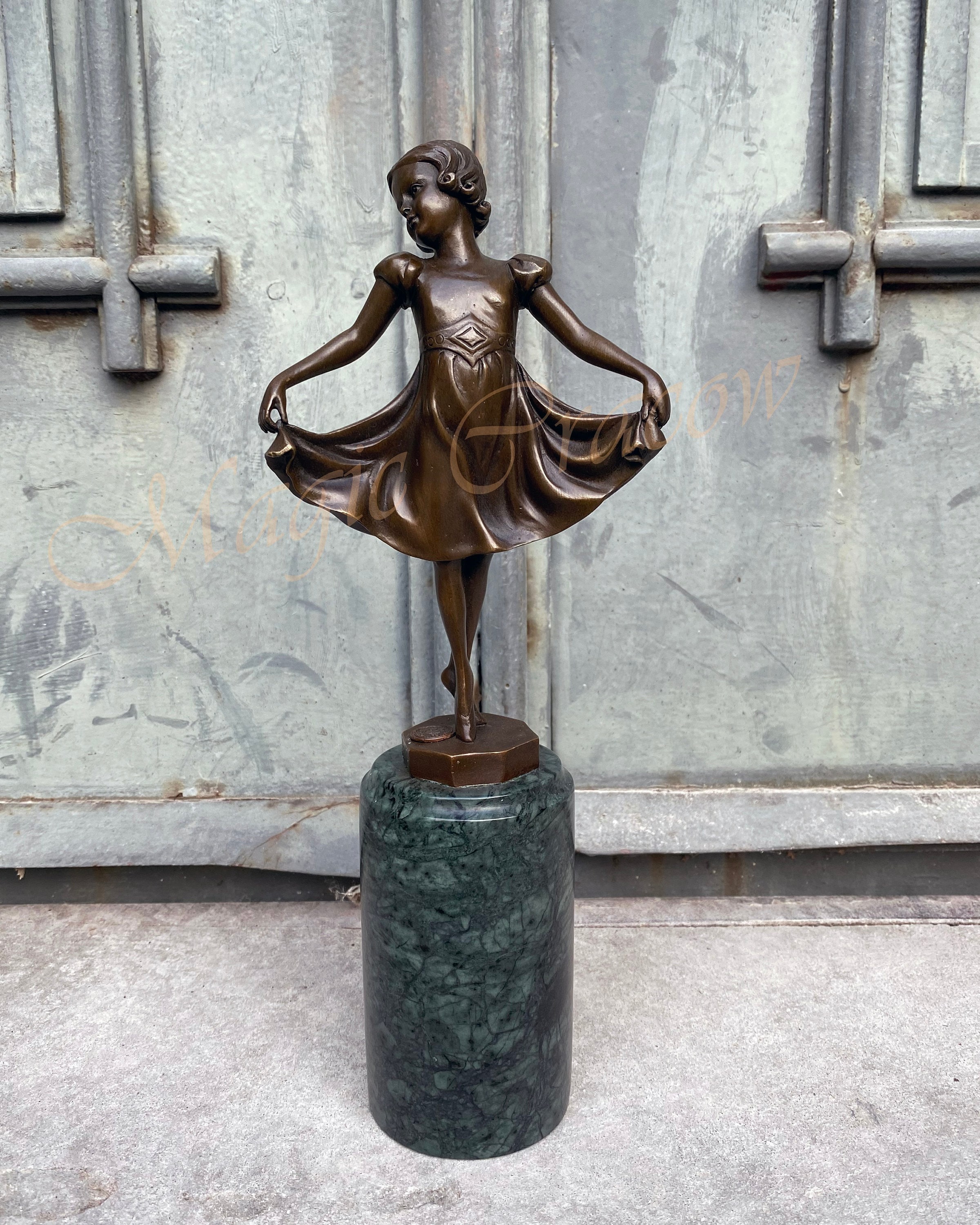 Little Dancer Dancing Girl Bronze Sculpture on Marble Base Etsy UK