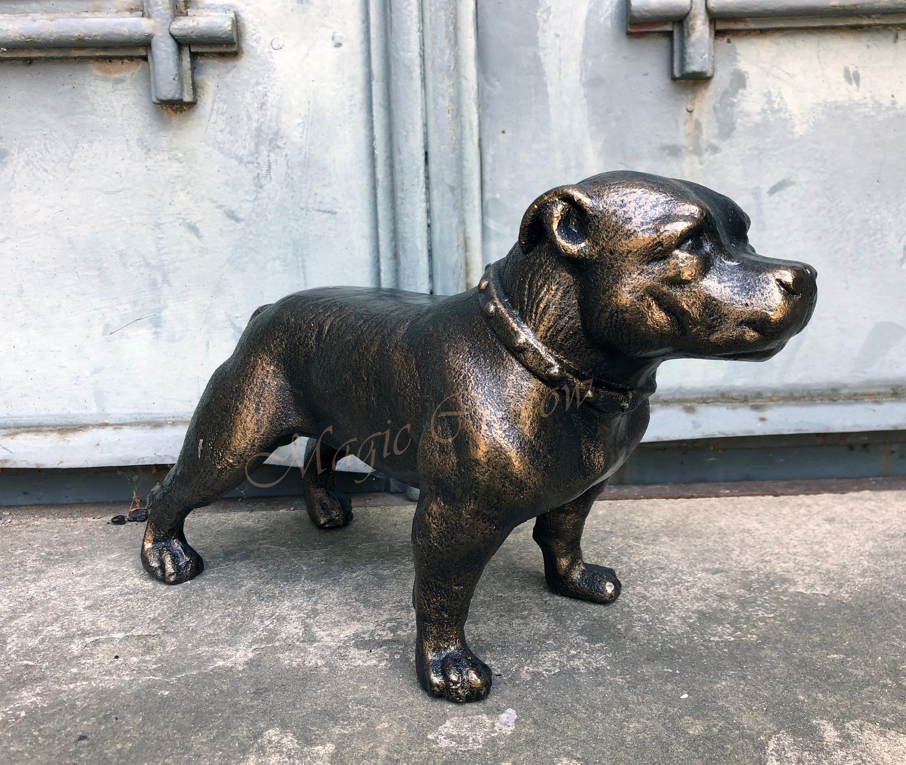 Staffordshire Terrier Sculpture Dog Figurine Vintage Statue Etsy UK