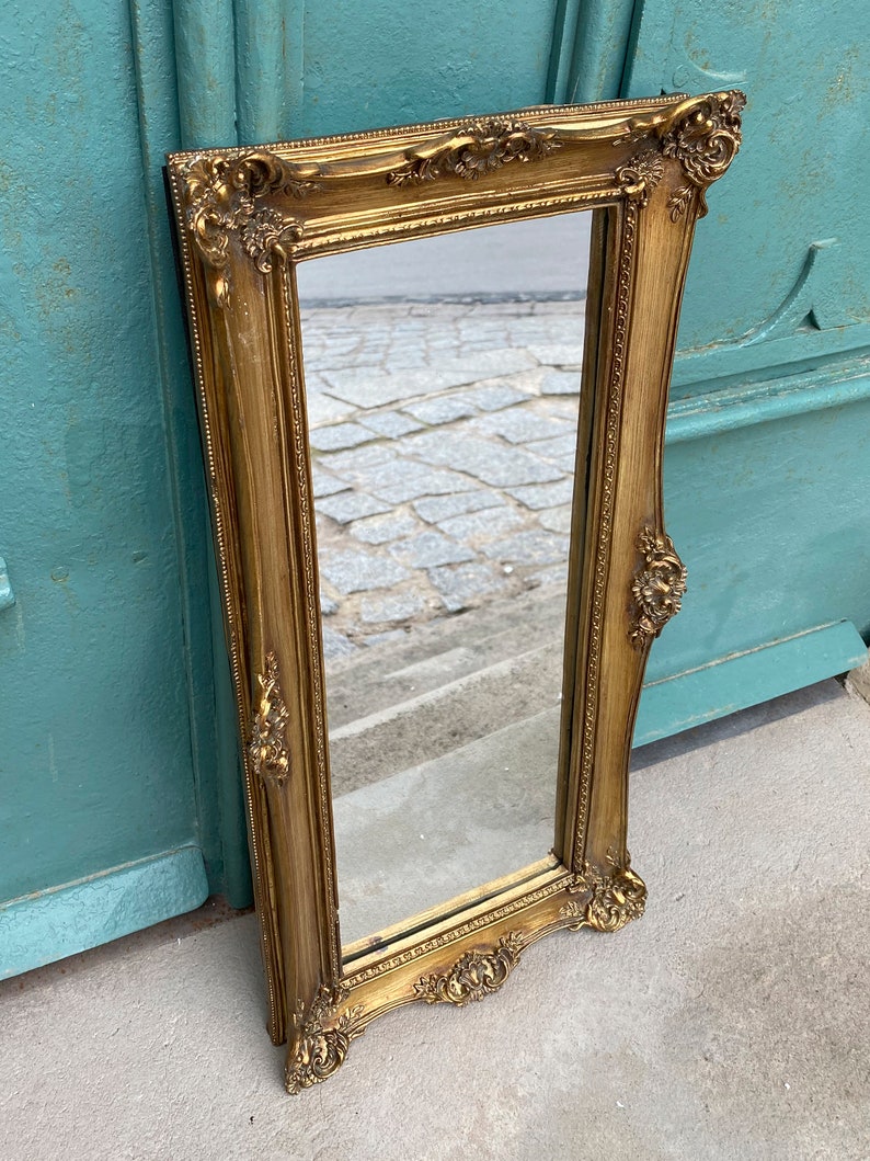 Elegant Mirror in Golden Frame Art Deco Style Mirror Richly Etsy
