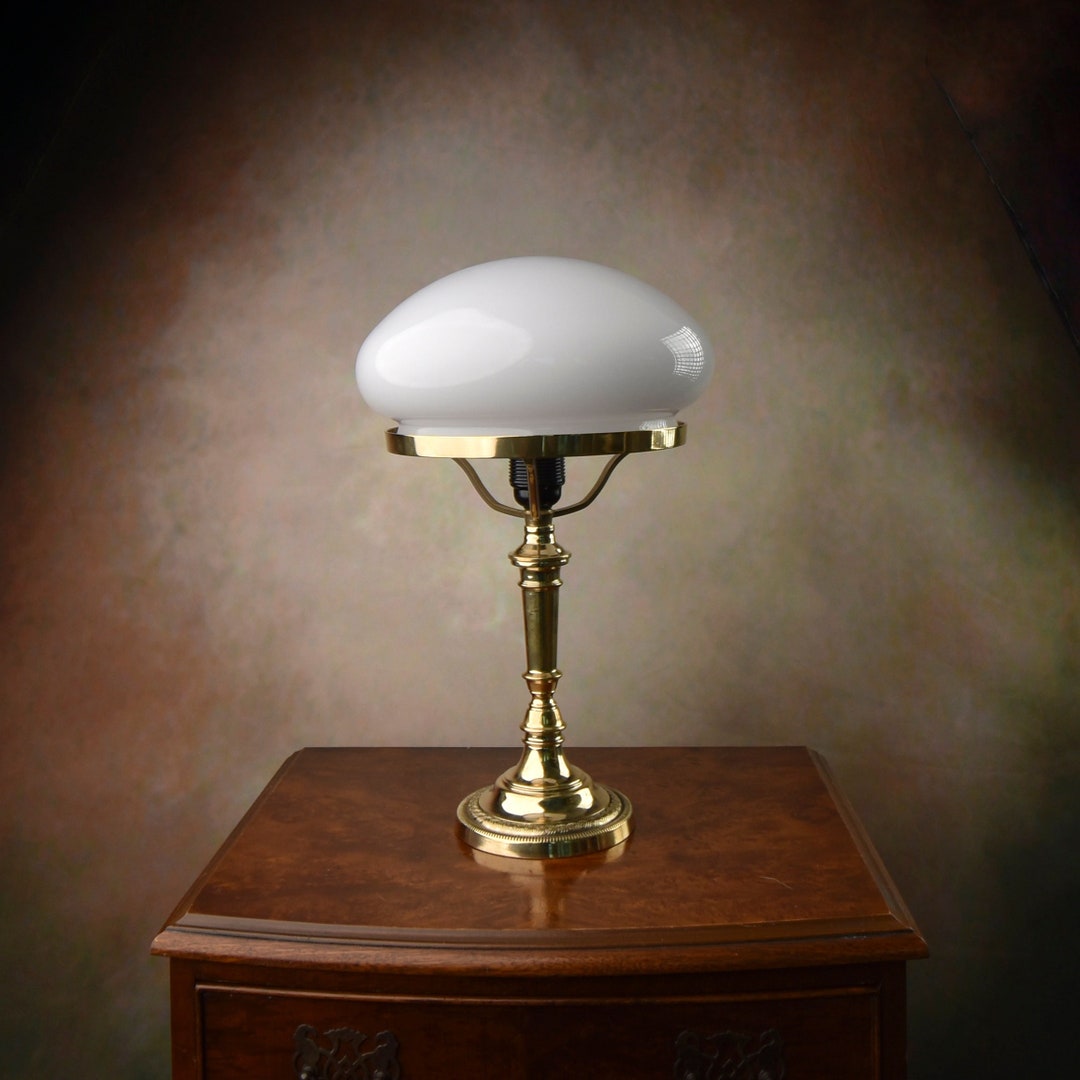 Art Deco Style Vintage Lamp Elegant Brass Desk or Nightstand