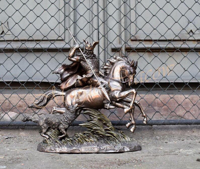 Gott Odin mit Pferd Sleipnir und Hund Geri Etsy