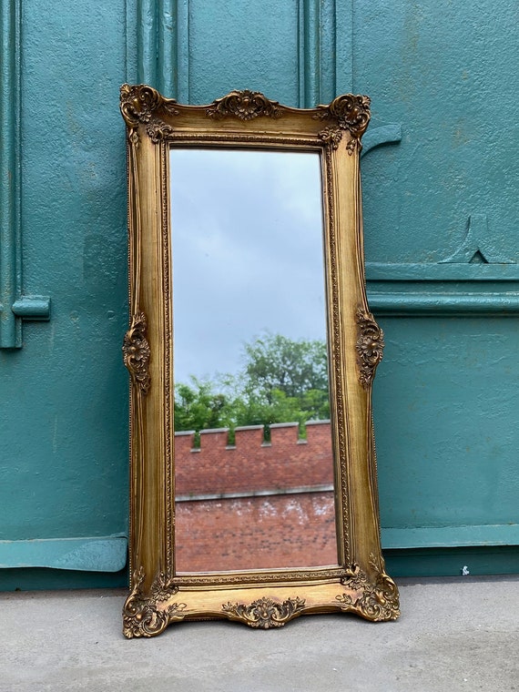 Elegant Mirror in Golden Frame Art Deco Style Mirror Richly Etsy