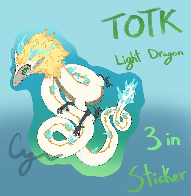 TOTK Light Dragon Sticker - Etsy