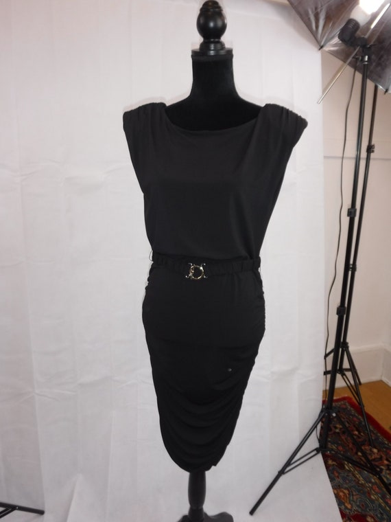 boat neck little black dress