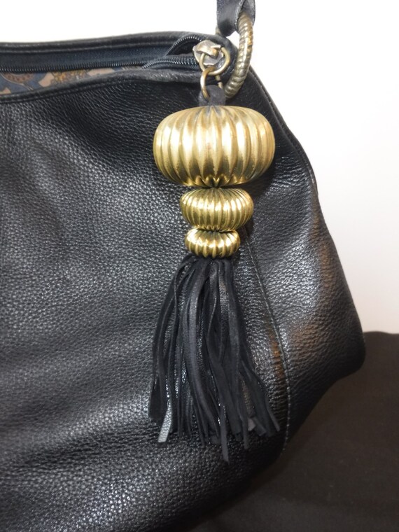 Serapide by Futura Black Handbag with Tassel