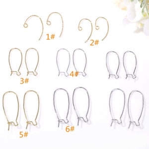 24 Stück Vergoldete Messing OhrringHaken,DIY Schmuckherstellung Ohrringe My0314157