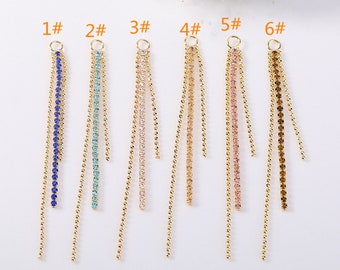 10 stuks verguld messing oorstoppers, oorbelmoeren met verharde ketting, oorbellen sieraden bevindingen