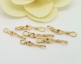 Gold Plated Brass Hook Clasps, Hook Clasps Finding, Bracelet Clasps, Necklace Clasps, Jewelry Making Supply  MY0325191