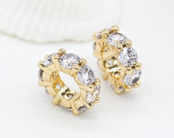 10 Pieces 14K Gold Plated Cubic Zircon Pendant,Diamond shape CZ Paved Pendants,Cubic Zircon Charms,Necklace Bracelet Findings ZX22022265