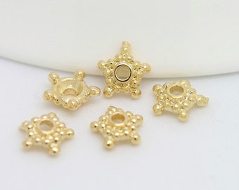 30 PCS Bead Caps,Caps Connector,3D Mini Bead Spacers,Mini Flower Bead Caps For Jewelry Finding MY0309105
