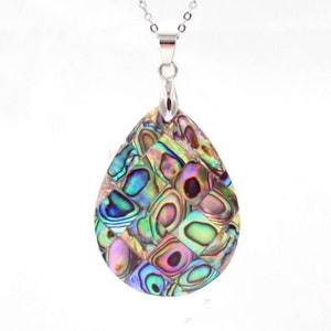 2PCS Abalone shell pendant,Teardrop pendant bead,Paua shell pendant, Abalone charm jewelry MS03012